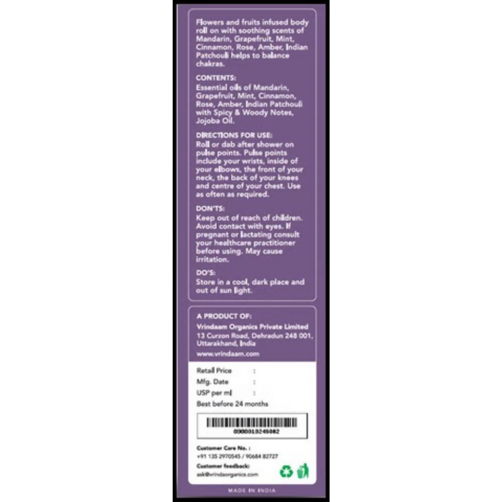 Vrinda Santulanam Therapeutic and Aromatic Roll On - Dista