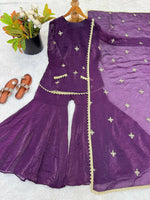 Thumbnail for Teeya Creation New Womens Trendy Embroidery Sequence Work Kurta Set - Dista