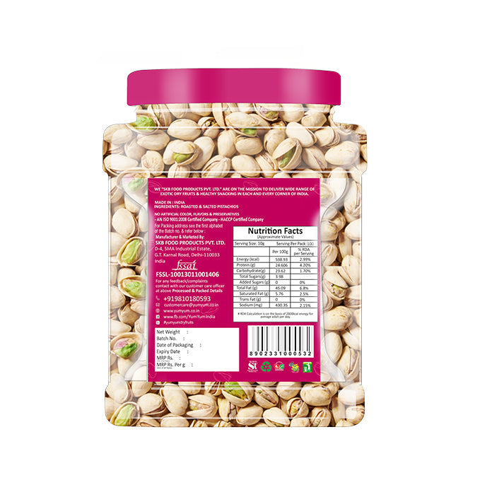 Yum Yum Roasted & Salted Pistachios Jar - Dista