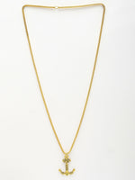 Thumbnail for NVR Men's Gold-Plated Stainless Steel Pendant with Chain - Distacart
