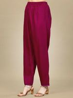 Thumbnail for Jyoti Fashion Women's Rani Pink Silk Blend Embroidery & Sequence work Kurta with Trouser & Dupatta - Distacart