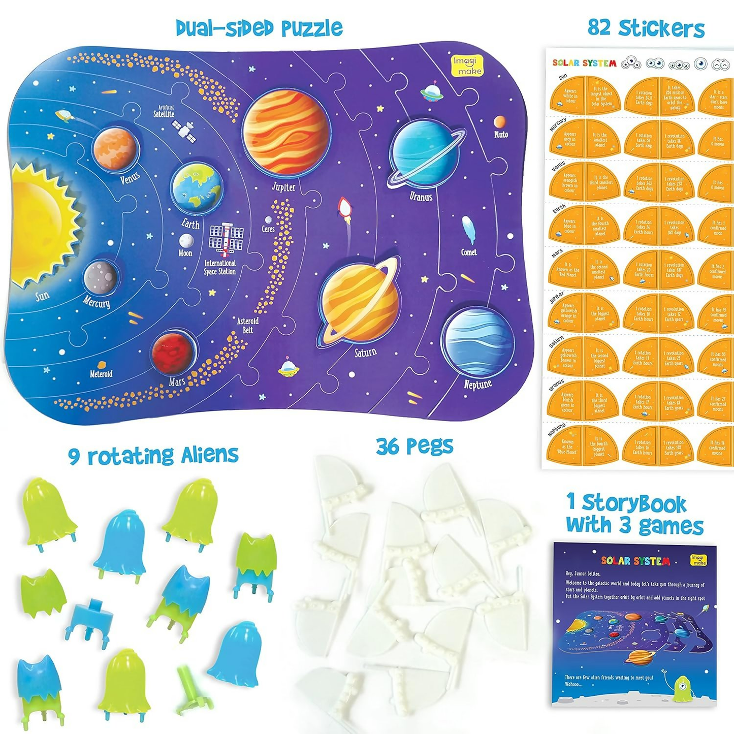 Imagimake Mapology Solar System Puzzle - Learning Aid And Educational Toy - For Kids Age 4 And Above (Solar System) - Distacart