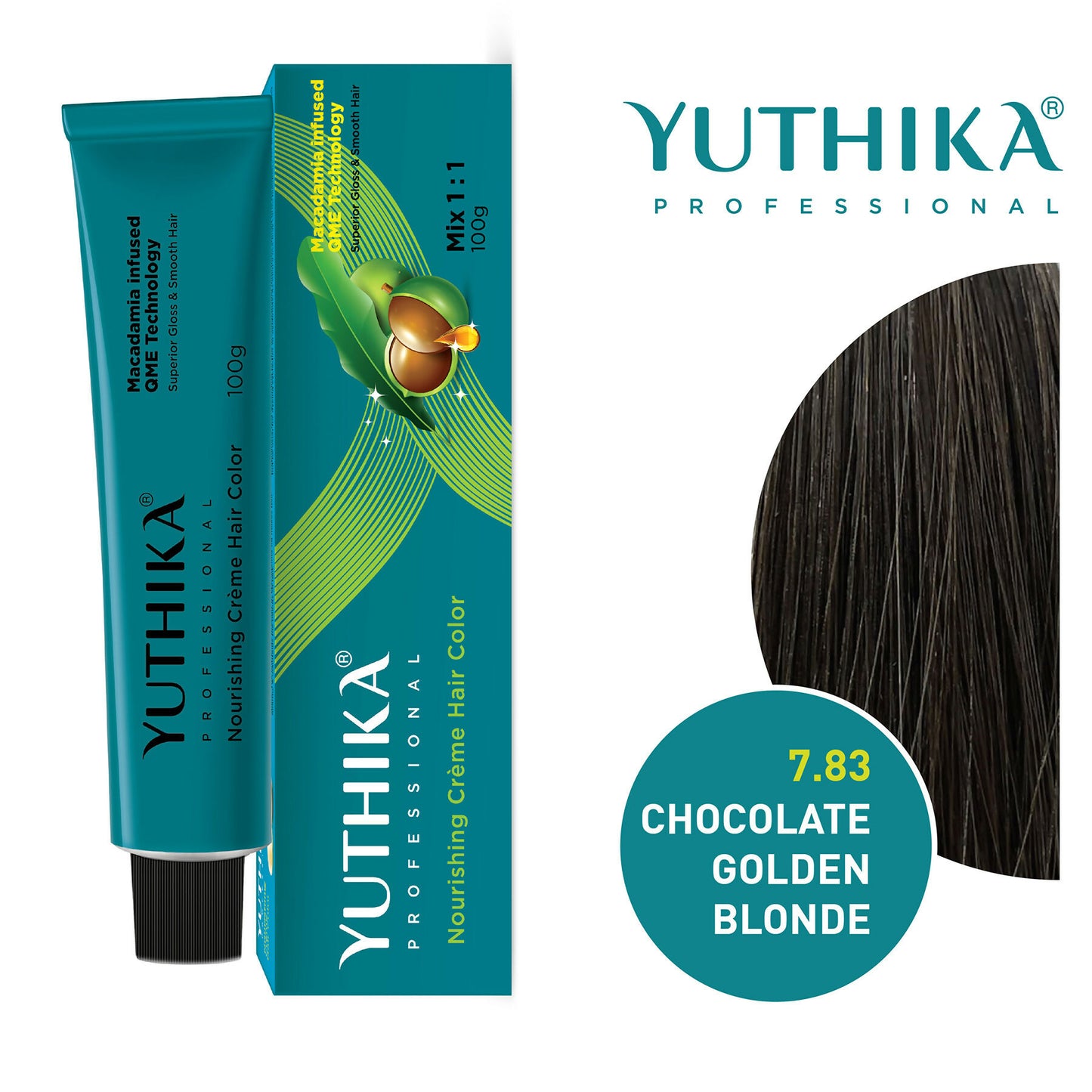 Yuthika Professional Creme Hair Colour - Chocolate Golden Blonde - Distacart