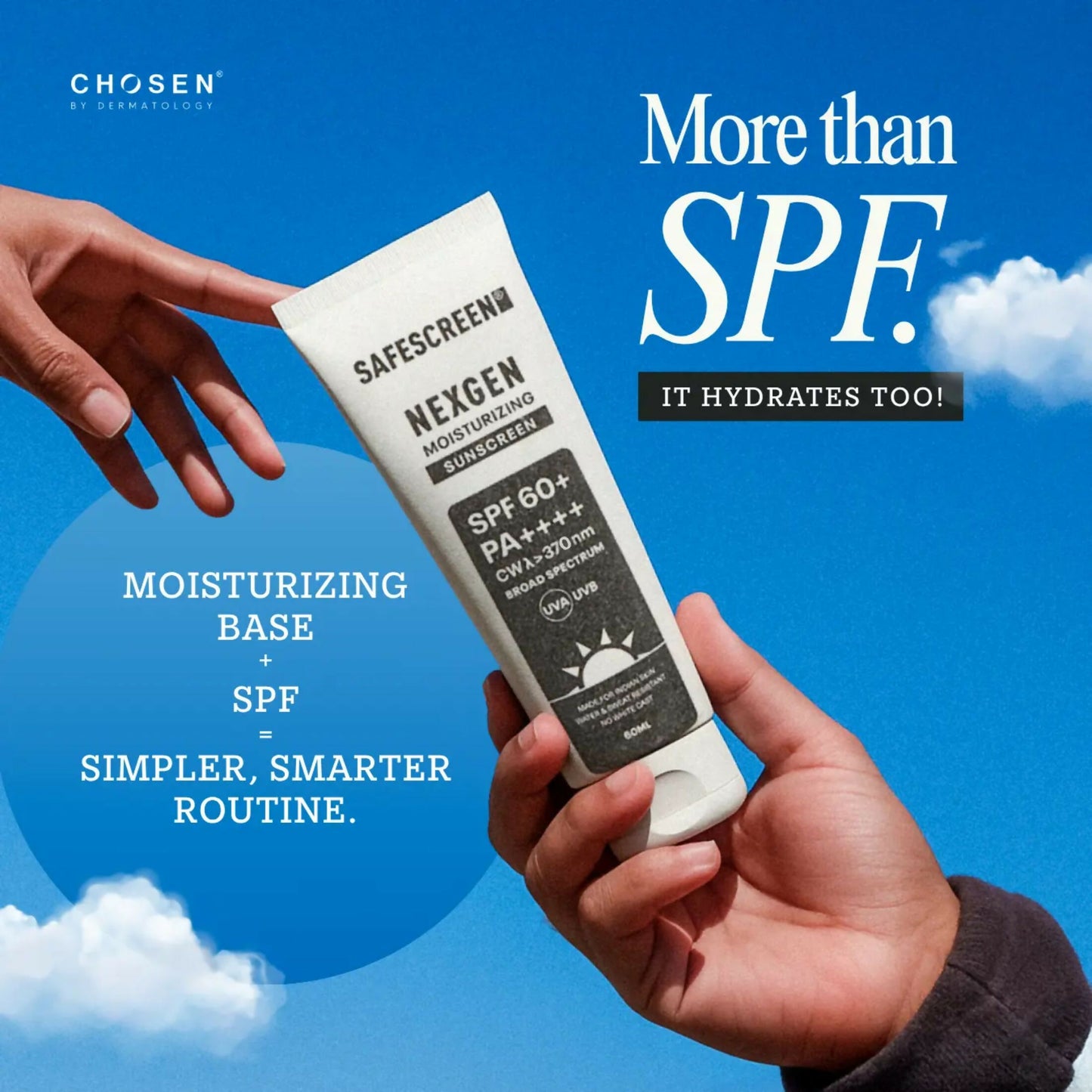 Chosen Safescreen Nexgen Spf 60+ Moisturizing Sunscreen - Distacart