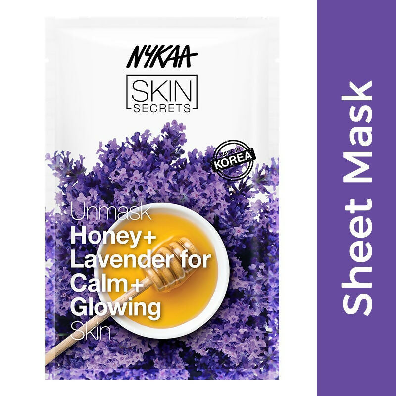 Nykaa Naturals Skin Secrets Exotic Indulgence Honey + Lavender Sheet Mask For Calm & Glowing Skin - Distacart