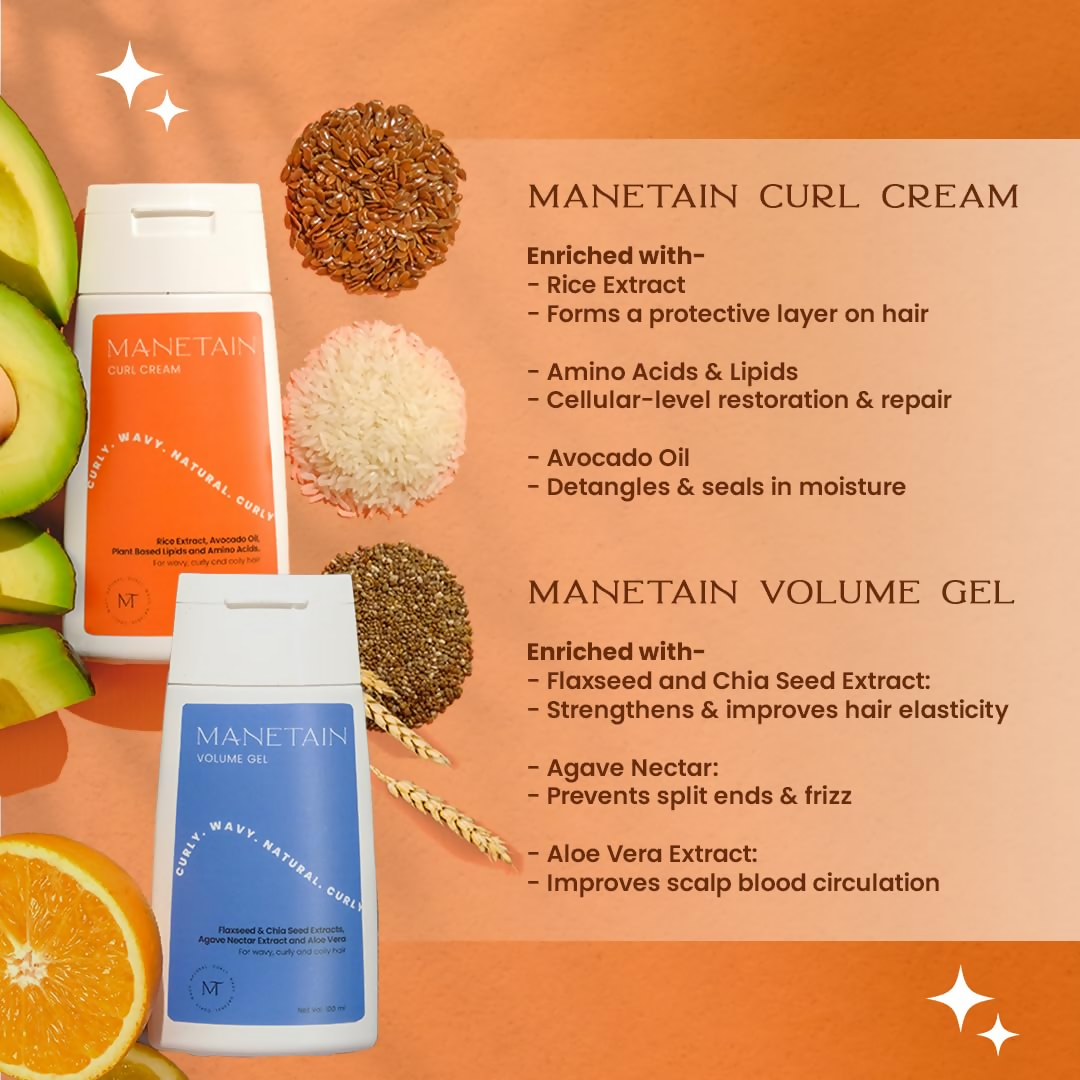 Manetain Volume Gel & Curl Cream Combo - Distacart
