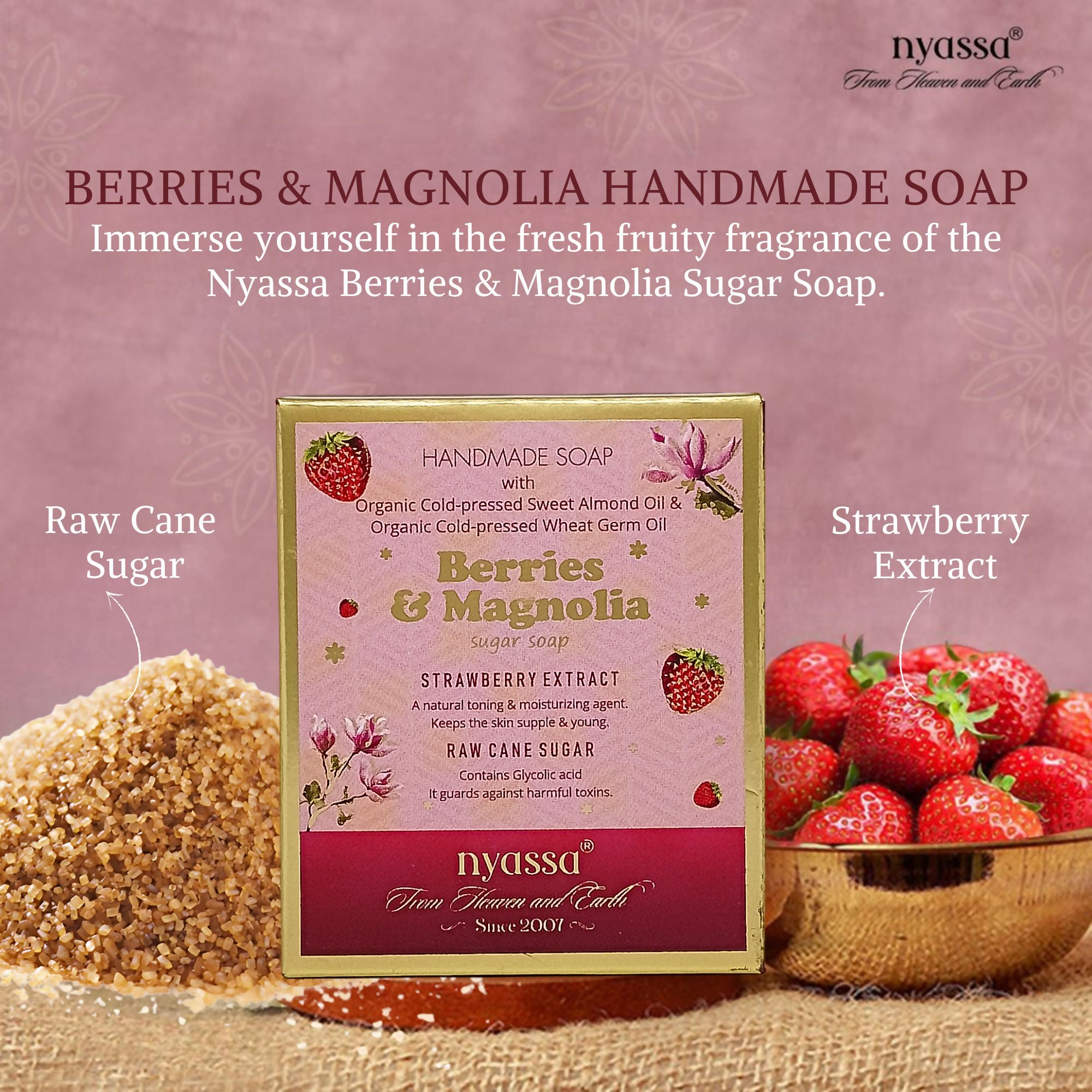 Nyassa Berries & Magnolia Luxurious Handmade Soap - Distacart