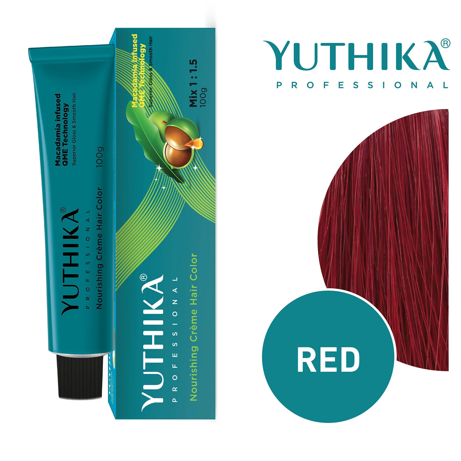 Yuthika Professional Creme Hair Colour - Red - Distacart