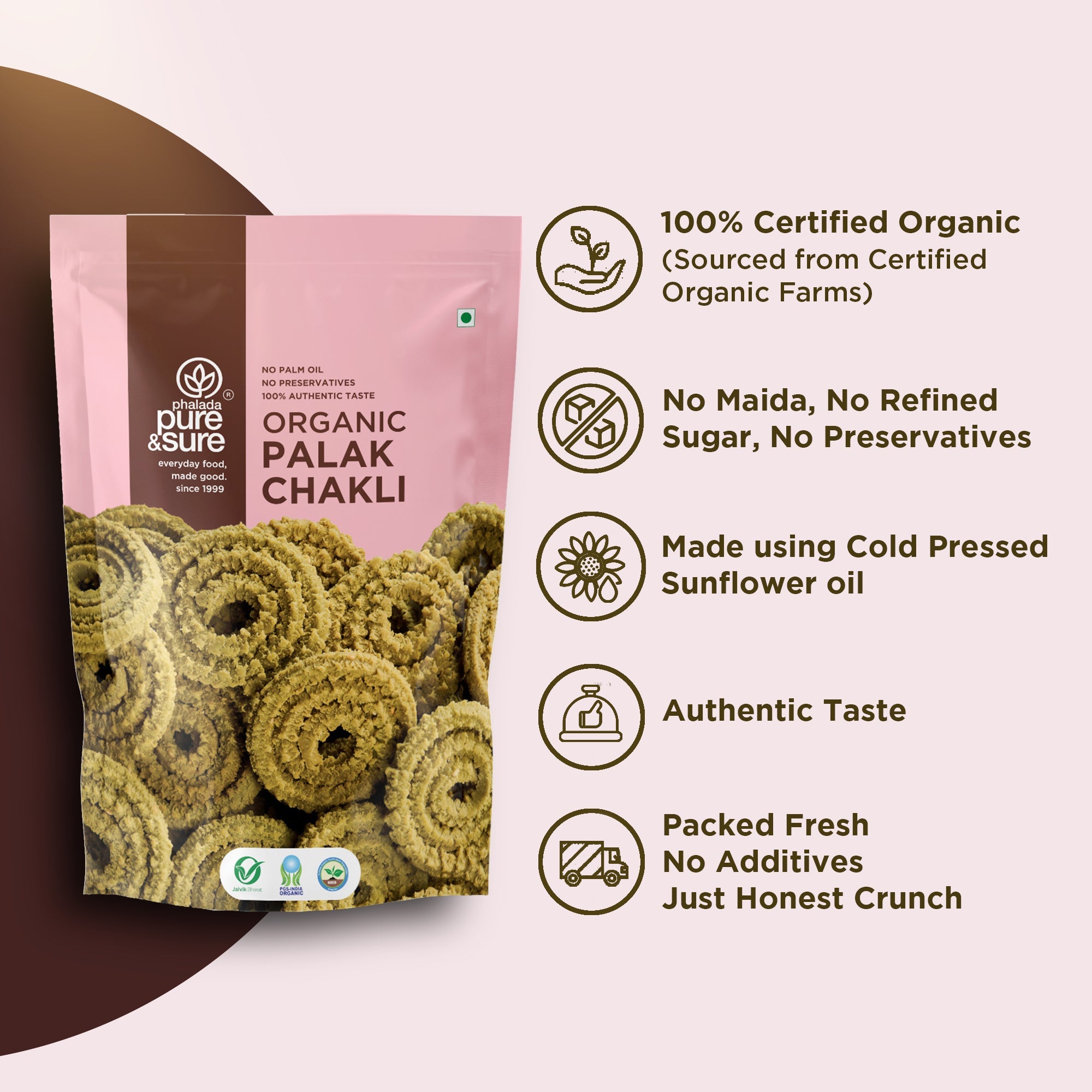 Pure & Sure Organic Palak Chakli