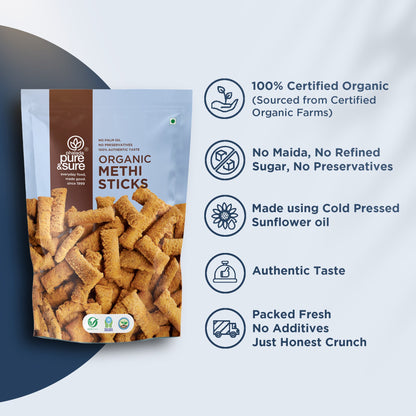 Pure & Sure Organic Methi Sticks - Distacart