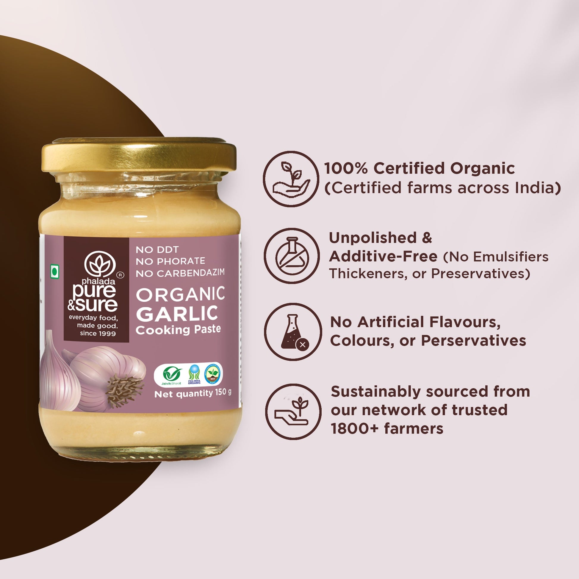 Pure & Sure Organic Garlic Paste - Distacart