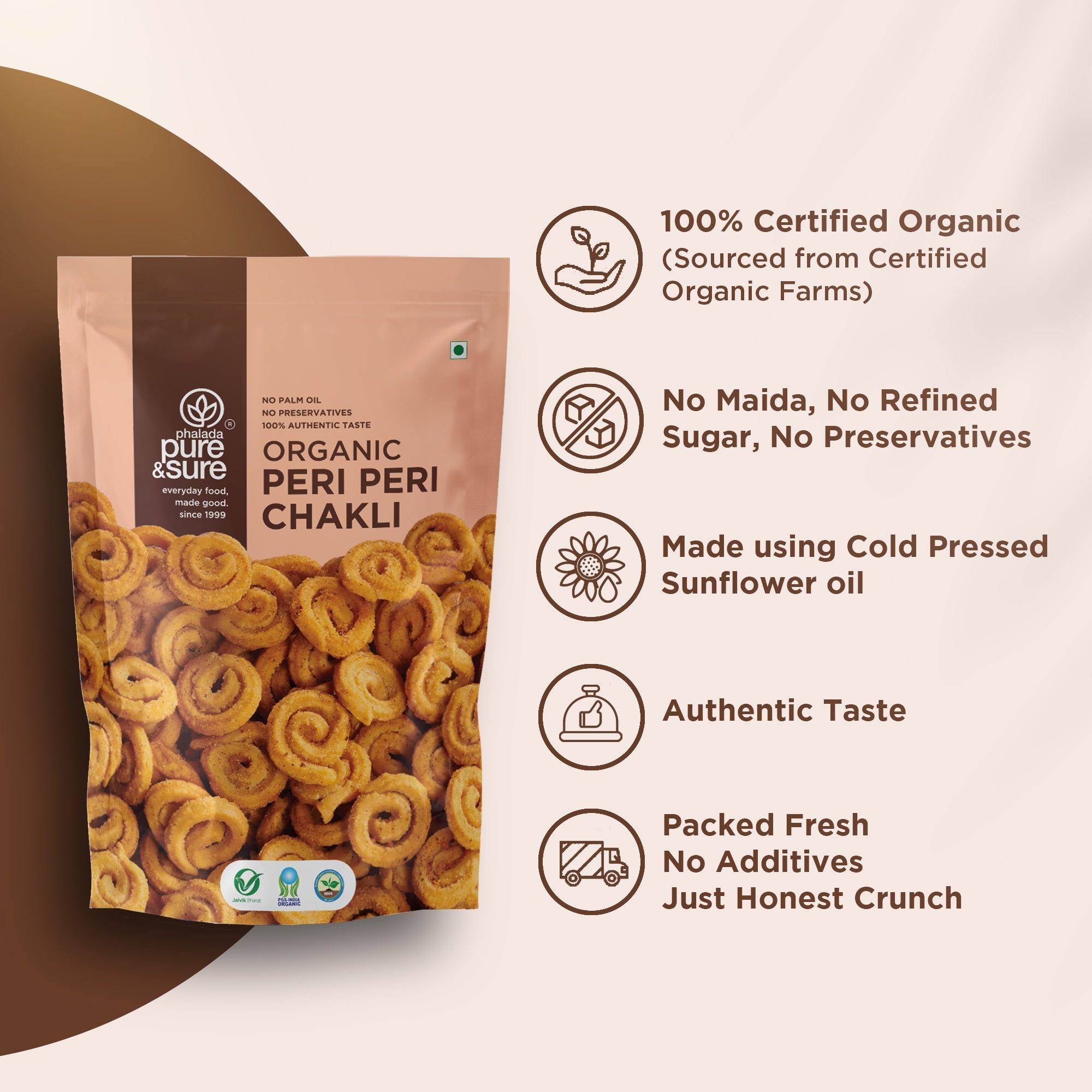 Pure & Sure Organic Peri Peri Chakli