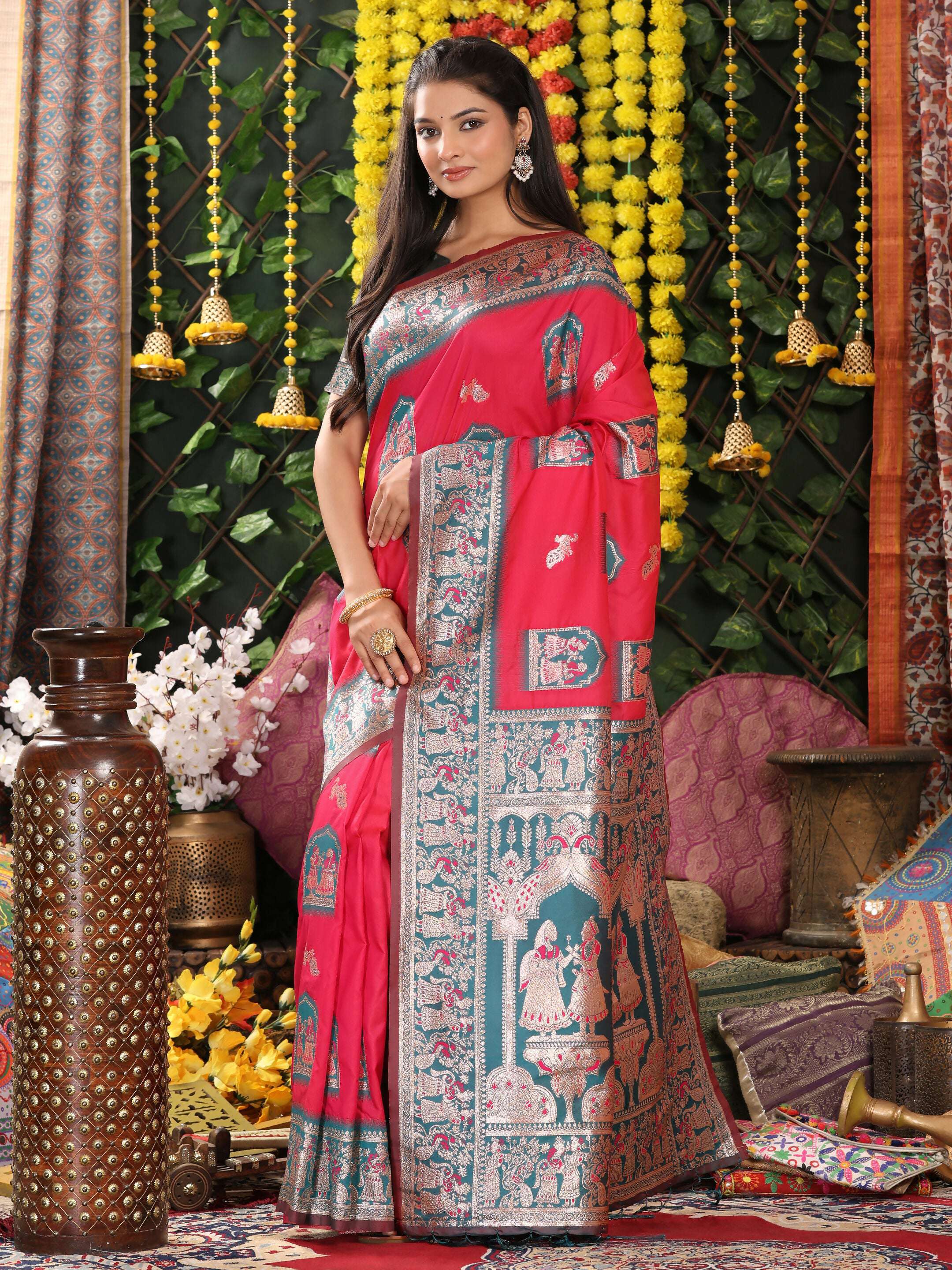Astita Silk Pink Saree