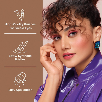 Swiss Beauty Makeup Brushes - Gold - Dista