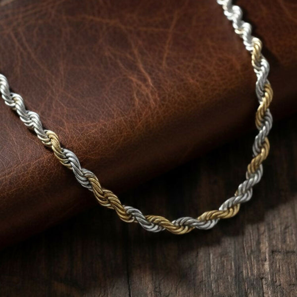 NVR Men's Handcrafted Rhodium Plated Chain - Distacart