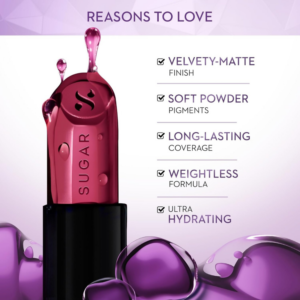 Sugar Cosmetics Glide Peptide Serum Lipstick with Vitamin E - 07 Tuscany Truffle - Dista