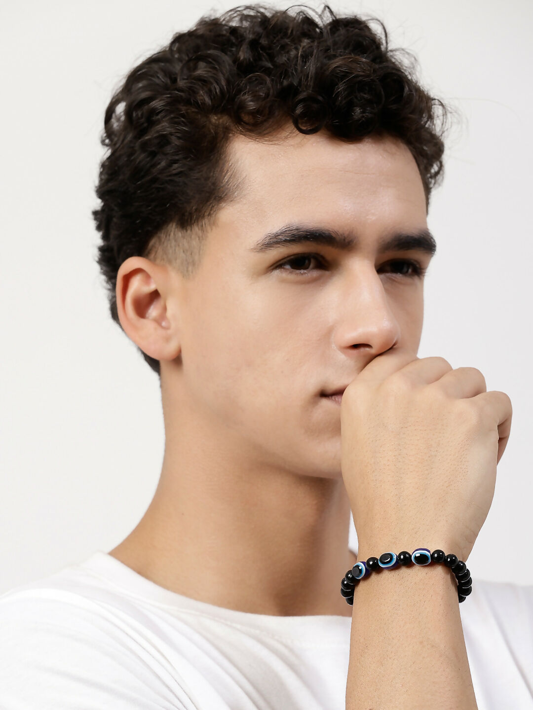 NVR Men & Women Evil Eye Men & Women Black Thread Bracelet - Distacart