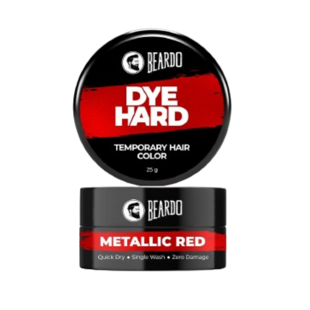 Beardo Dye Hard Temporary Hair Color Metallic Red - Distacart