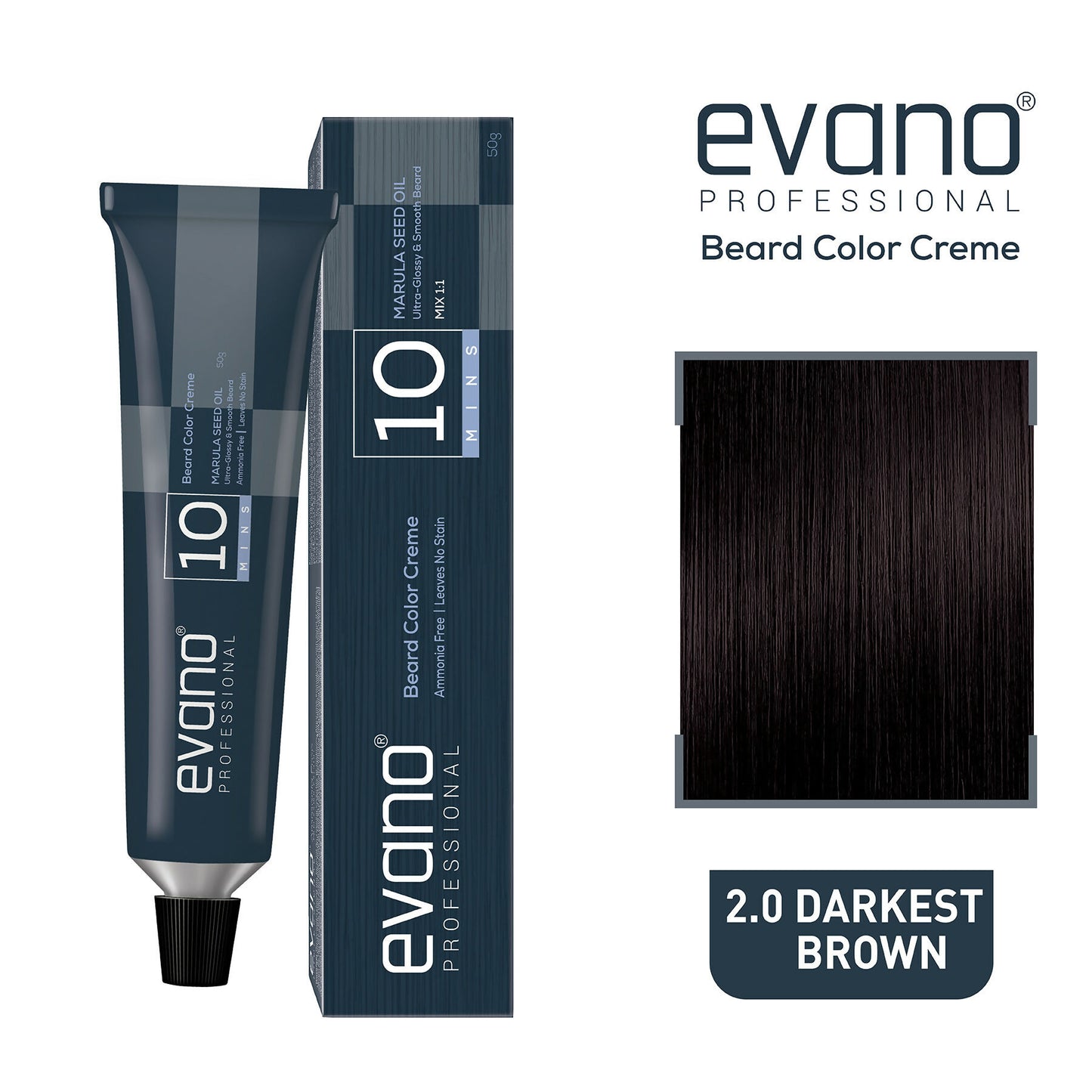 Evano Professional Beard Color For Men-Darkest Brown - Distacart