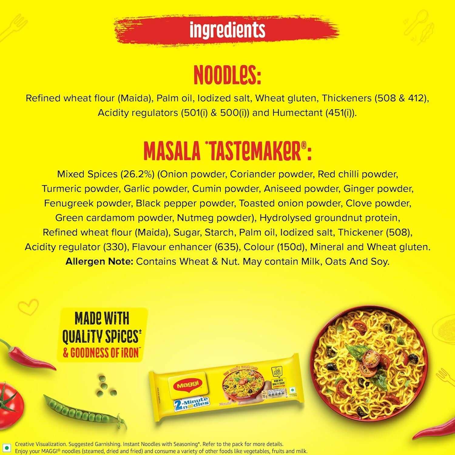 Maggi 2-Minute Instant Noodles, Favourite Masala Taste - Dista