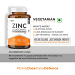 Thumbnail for As-It-Is Nutrition Atom Zinc Gluconate Veg Capsules