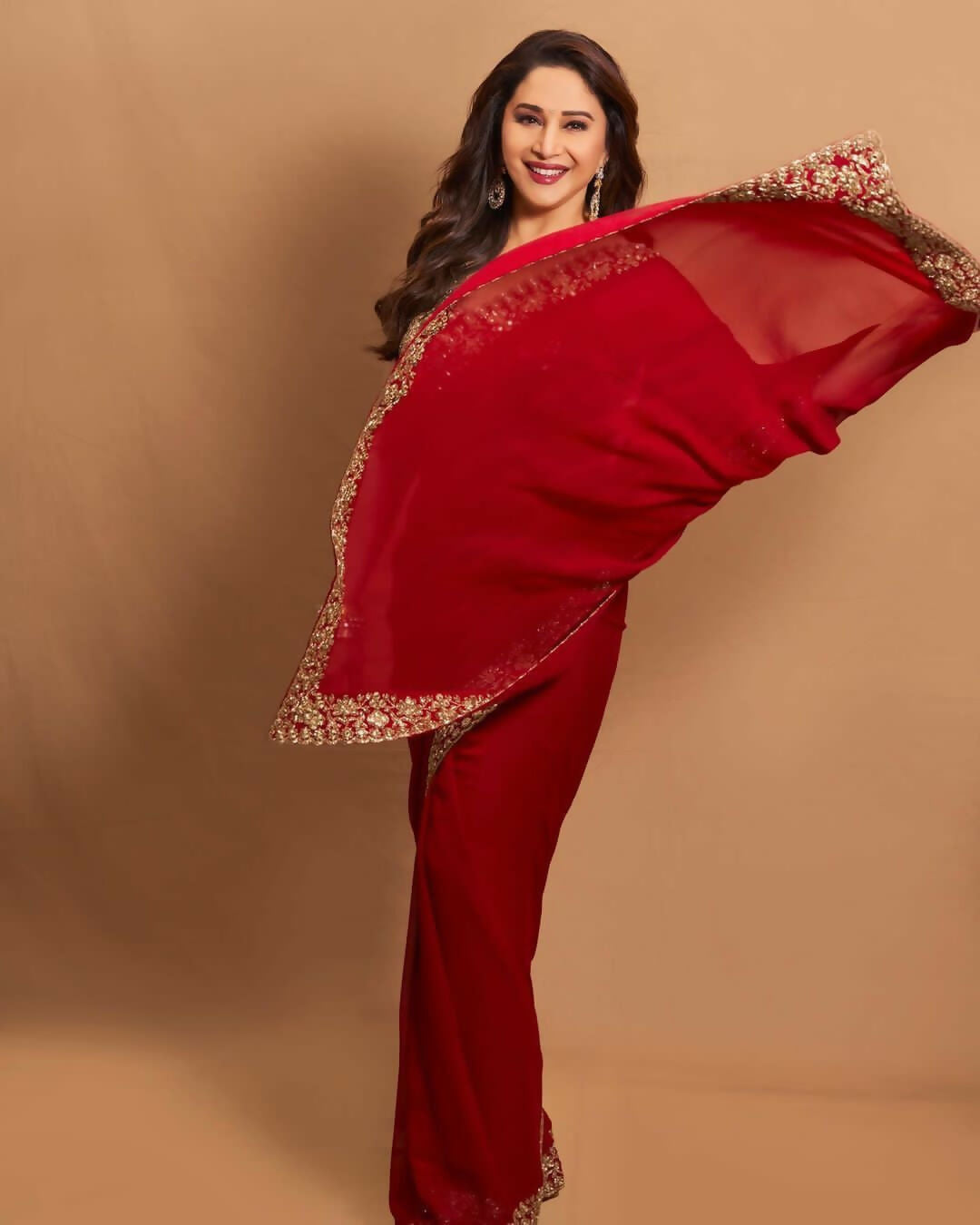 Teeya Creation New Trendy Stylish Party Wear Silk Saree-Red - Dista