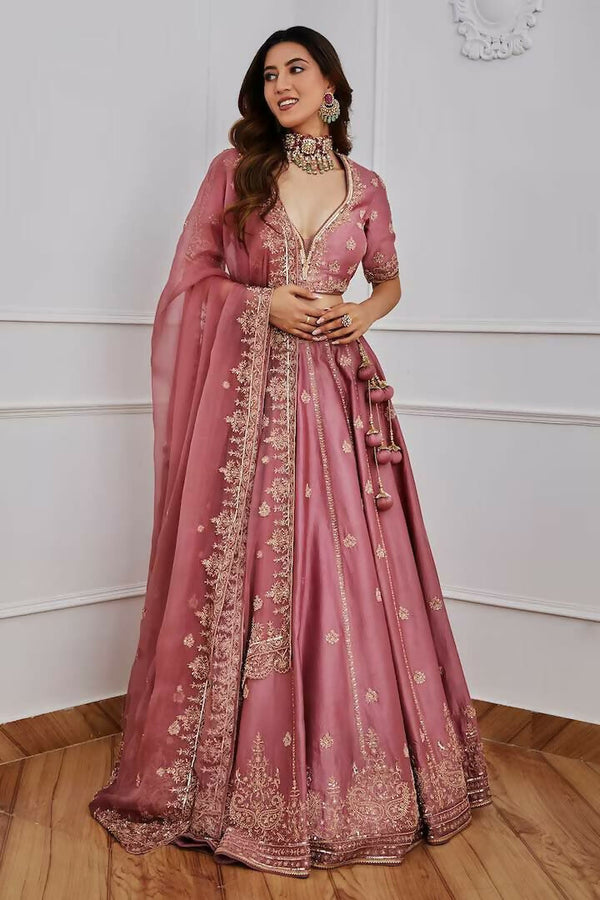 Jyoti Fashion Women's Onion Japan Satin Silk Sequins with Dori & Zari Embroidered Designer Lehenga Choli Set - Distacart