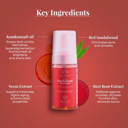 Earthraga Kumkumadi Foaming Face Wash - Distacart