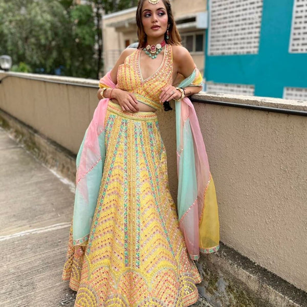 Lehenga Mart Glamorous Designer Lehenga Choli for Bridal and Bridesmaids Wedding Wear Choli - Distacart