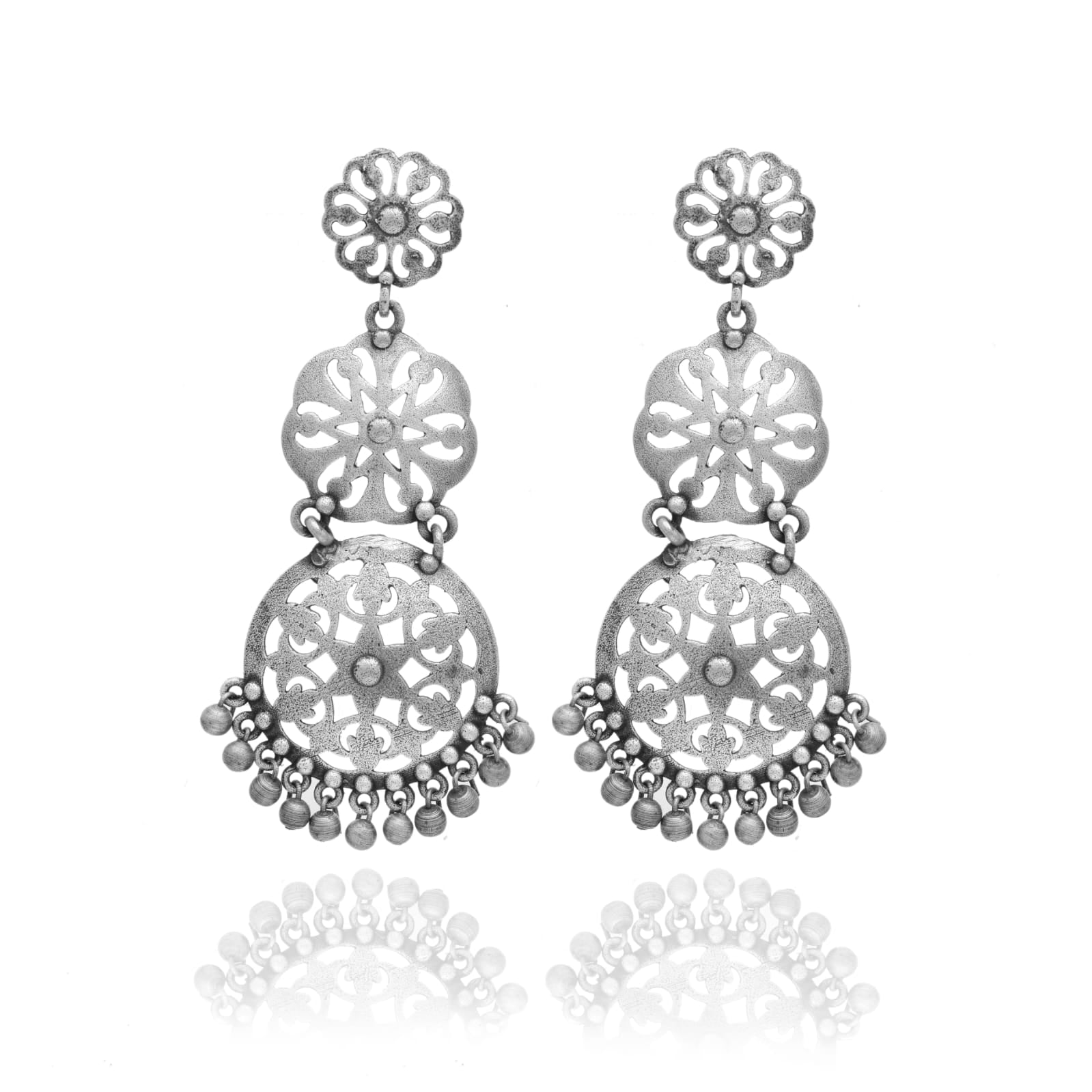 New Stylish Oxidized Gold-Polished Gold Drop Earrings for Womens by House of Ree - Distacart