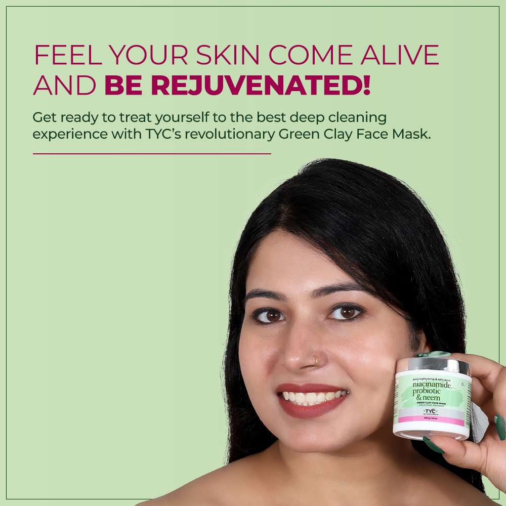 TYC Green Clay Face Mask For Men & Women - Dista