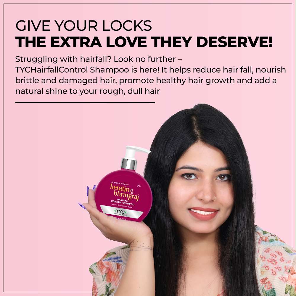 TYC Hair Fall Control Shampoo - Keratin + Bhringraj - Dista