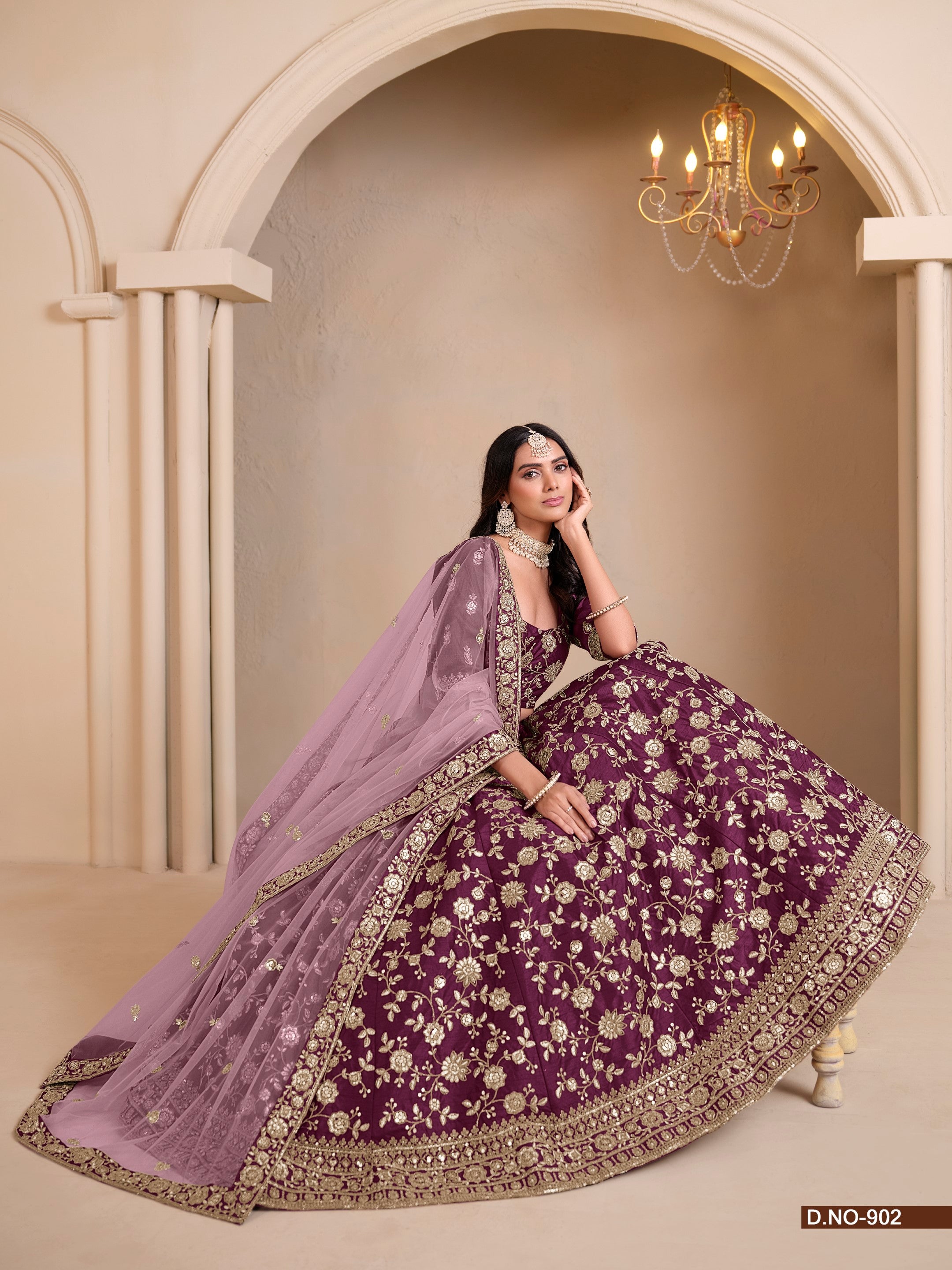 Anaita Maroon Art Silk Designer Lehenga With Blouse - Distacart