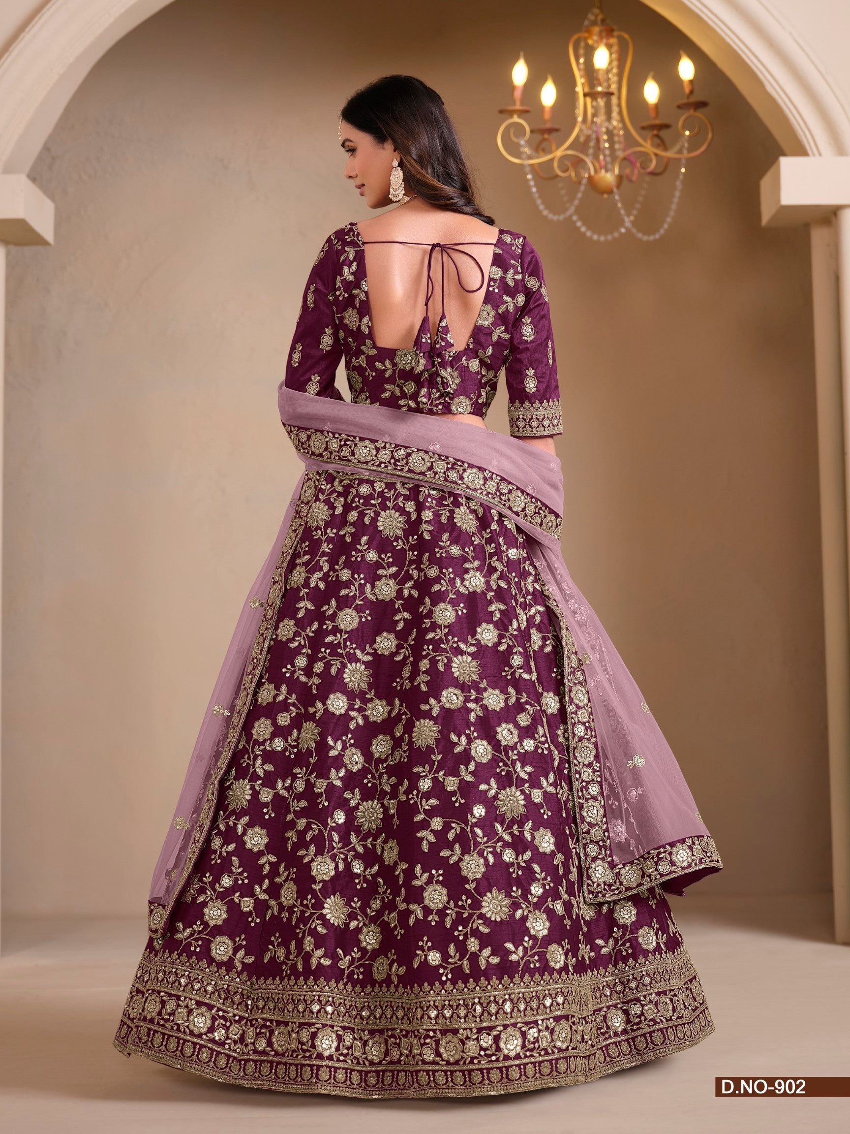 Anaita Maroon Art Silk Designer Lehenga With Blouse - Distacart