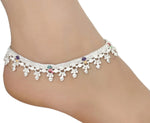 Thumbnail for AanyaCentric Silver Plated White Metal Payal Indian Traditional Ethnic Fashion Imitation Jewellery Foot Chain - Distacart
