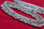 Thumbnail for AanyaCentric Silver Plated White Metal Payal Indian Traditional Ethnic Fashion Imitation Jewellery Foot Chain - Distacart