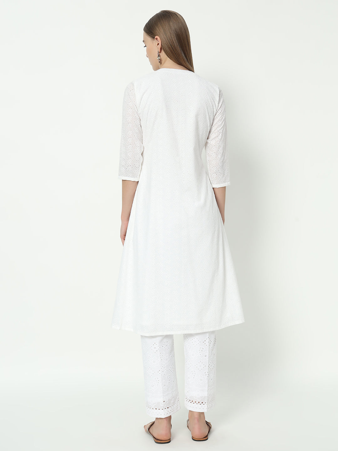 Fab Fashion Chiken Kari Angrakha V Neck Set - Distacart