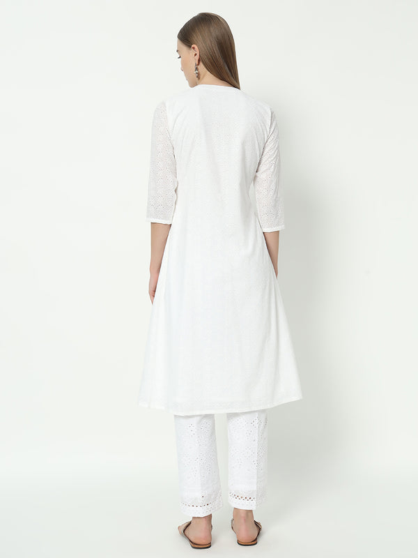 Fab Fashion Chiken Kari Angrakha V Neck Set