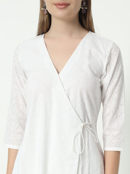 Fab Fashion Chiken Kari Angrakha V Neck Set - Distacart