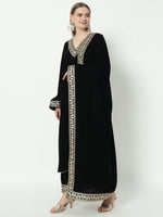 Thumbnail for Fab Fashion Black Velvet Lace Suit Full Set