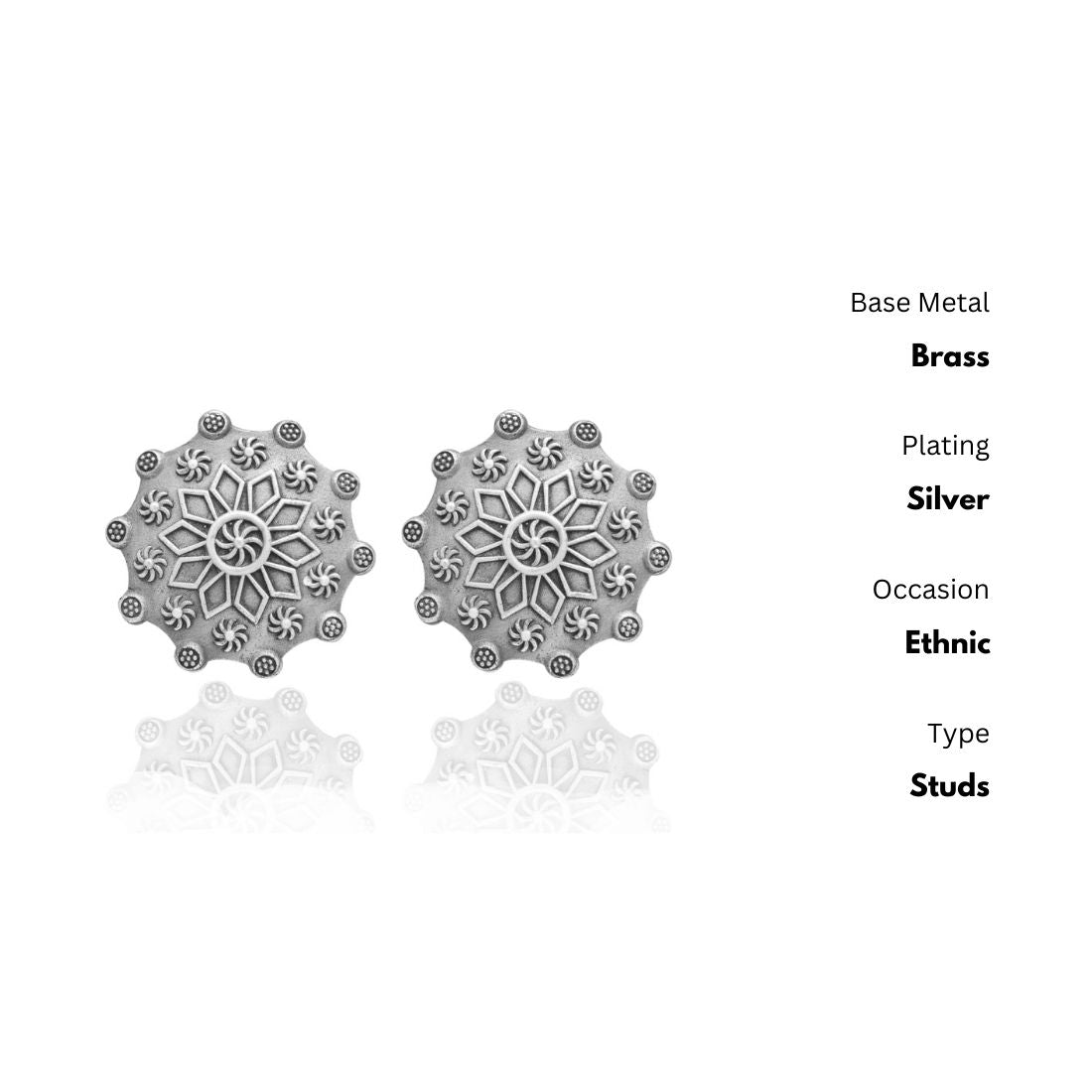 New Stylish Oxidized Gold-Polished Gold Studs Earrings for Womens by House of Ree - Distacart