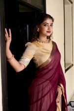 Thumbnail for Lorenvalley Cream Kanchipuram Zari Weaving Work Lehenga Choli - Distacart