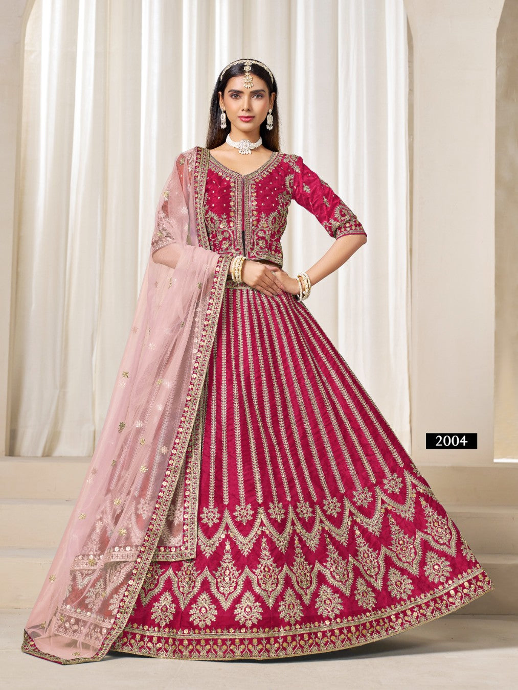 Anaita Red Heavy Embroidered Art Silk Designer Lehenga Choli - Distacart