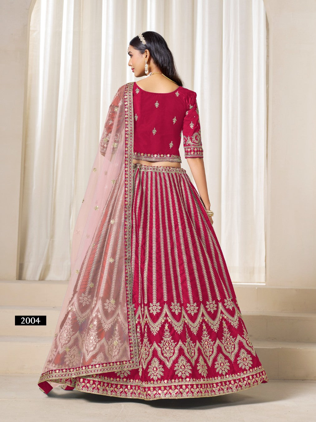 Anaita Red Heavy Embroidered Art Silk Designer Lehenga Choli - Distacart