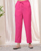 Vaasva Women Rani Cotton Flax Solid Straight Pants - Distacart