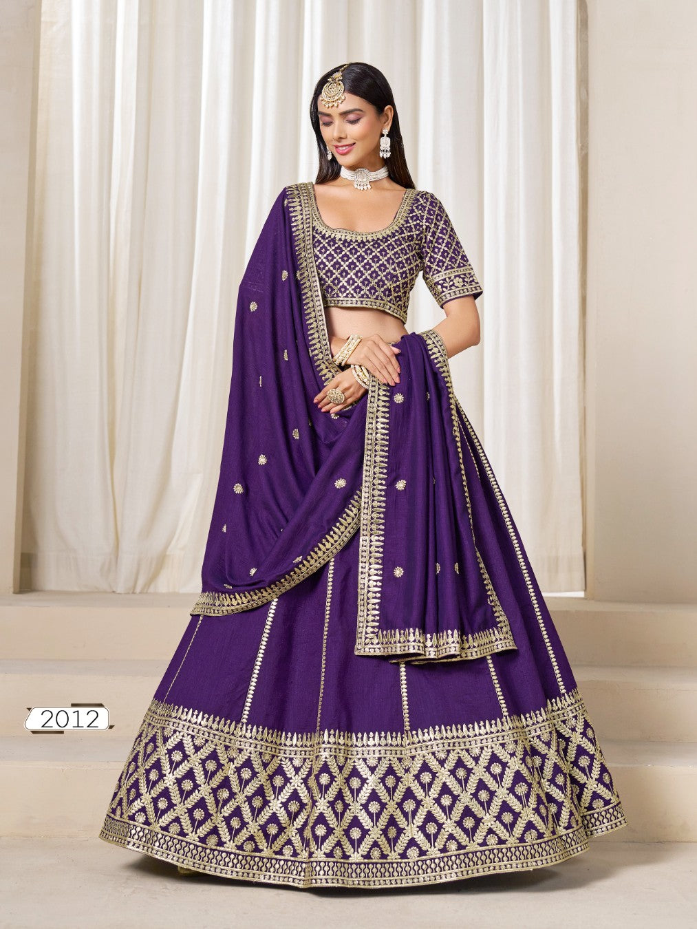 Anaita Purple Embroidered Art Silk Designer Lehenga Choli - Distacart
