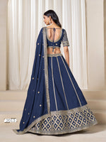 Thumbnail for Anaita Navy Embroidered Art Silk Designer Lehenga Choli - Distacart