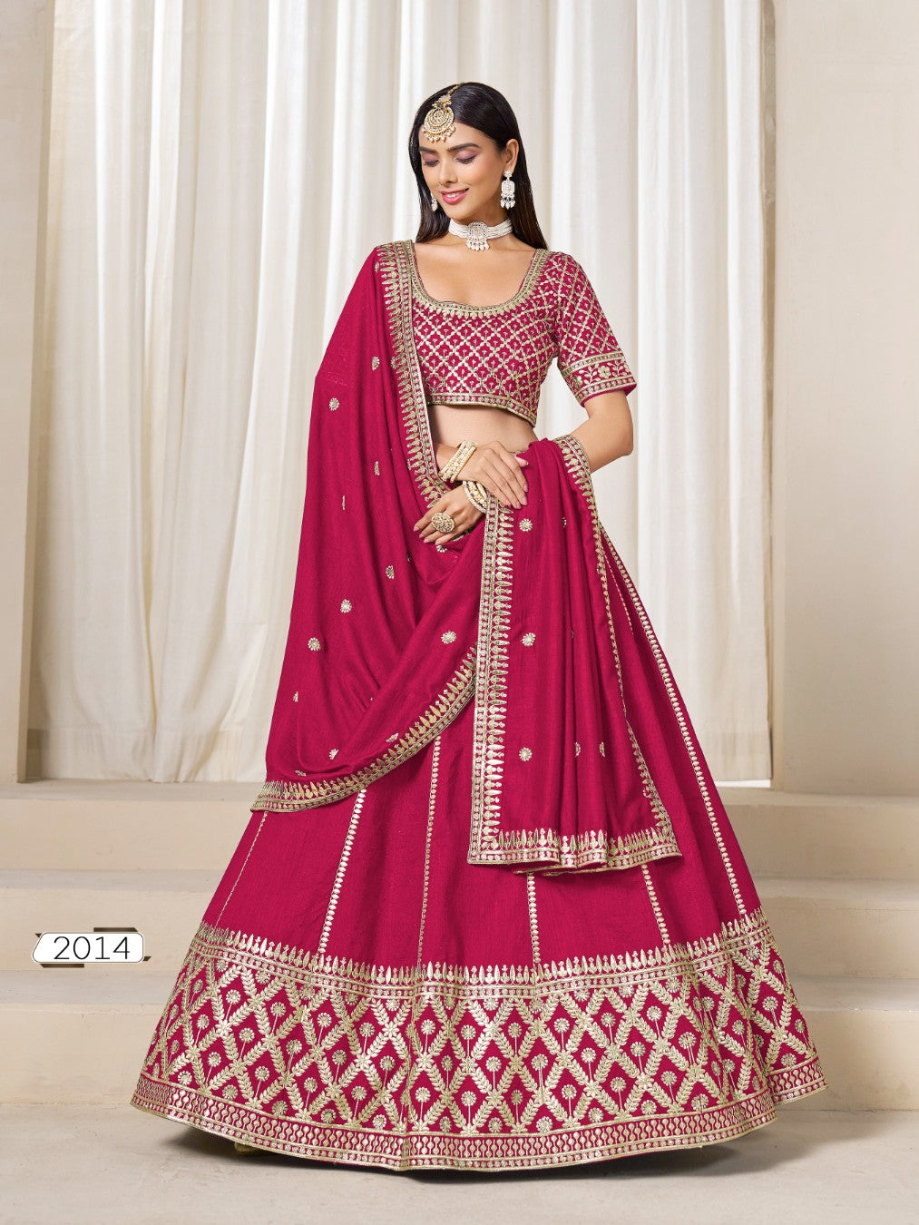 Anaita Red Embroidered Art Silk Designer Lehenga Choli - Distacart