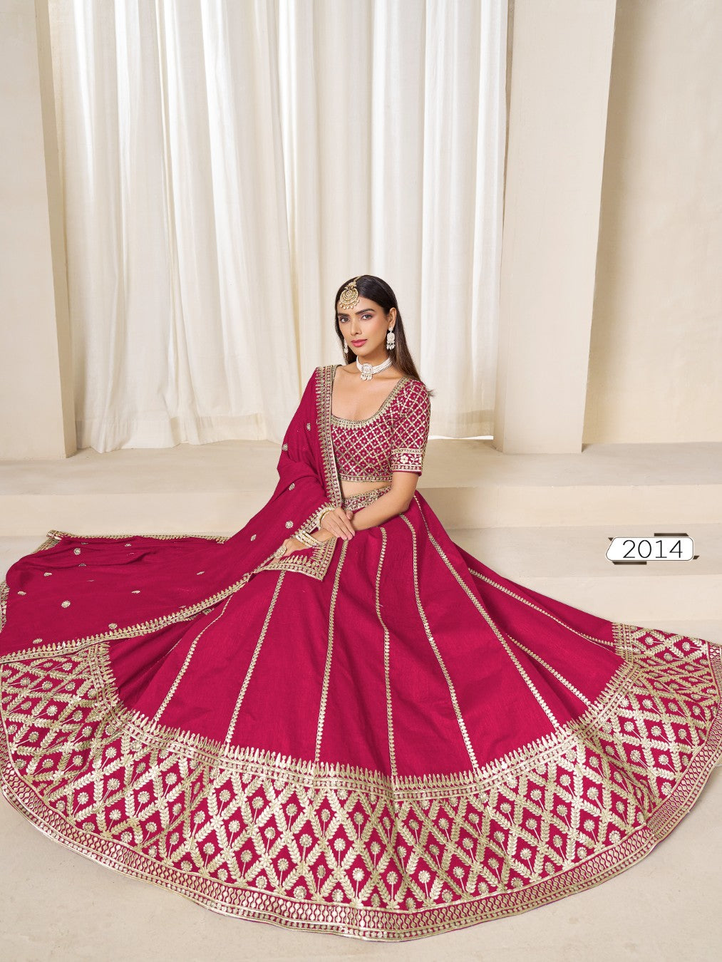 Anaita Red Embroidered Art Silk Designer Lehenga Choli - Distacart