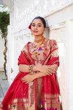 Thumbnail for Lorenvalley Green Vichitra Silk Plain with Paithani lace border Lehenga Choli - Distacart
